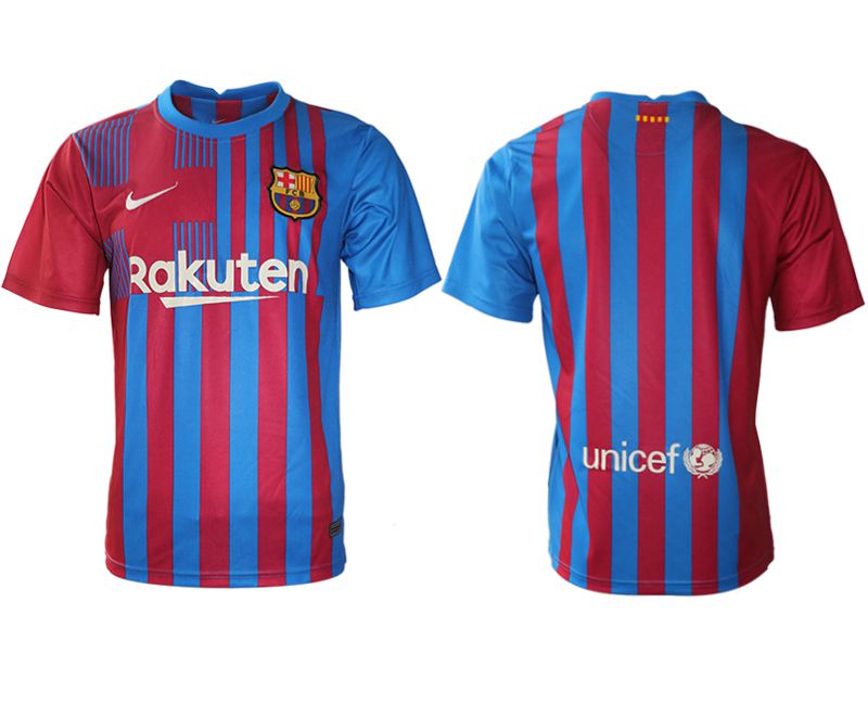 Men 2021-2022 Club Barcelona home aaa version red blank Nike Soccer Jersey->customized soccer jersey->Custom Jersey